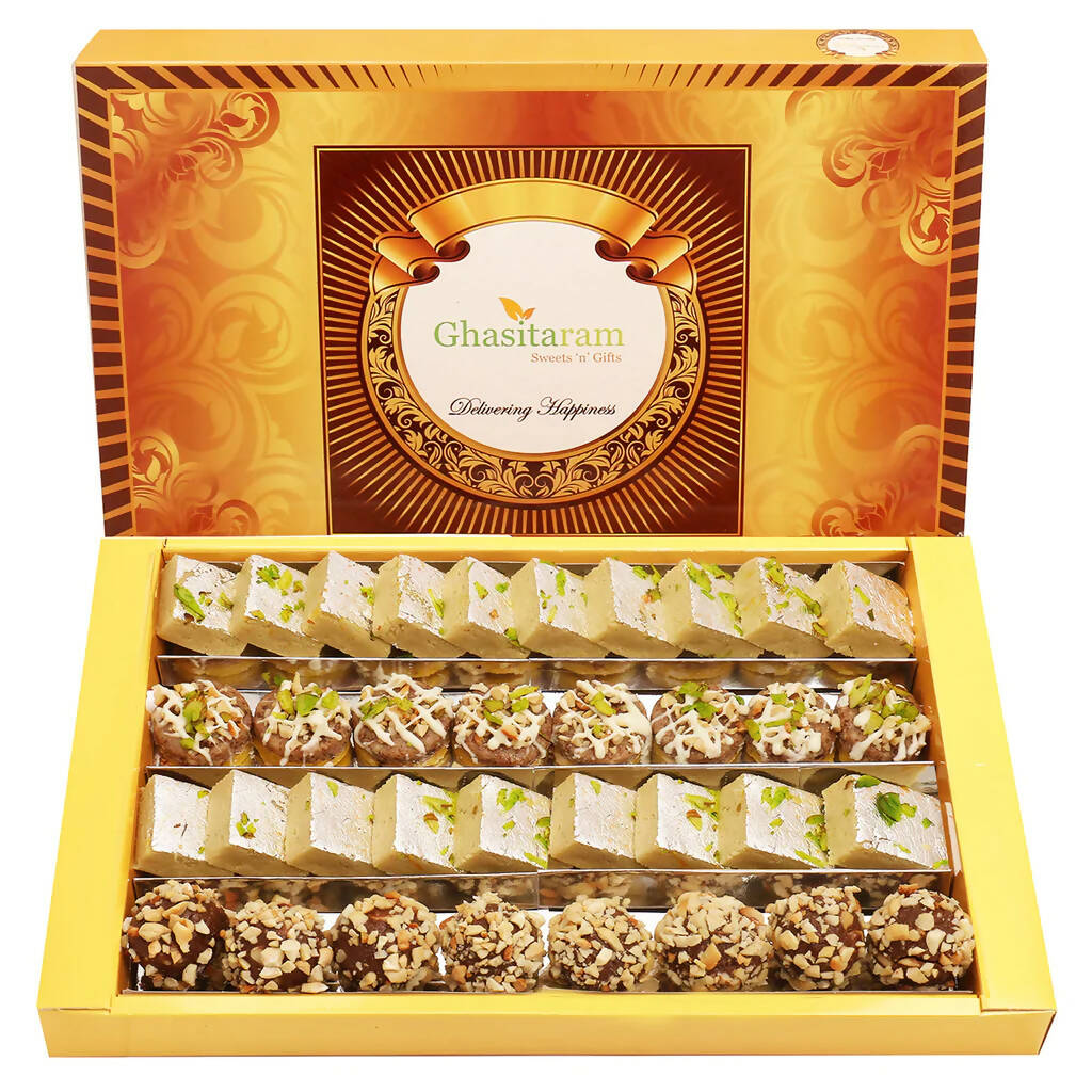 Ghasitaram Assorted Box Of Barfis, Dryfruit Sweets | Swadesiicart