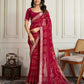 Ai Fashion Magenta Georgette Rajwadi Bandhani Print Party Wear Saree