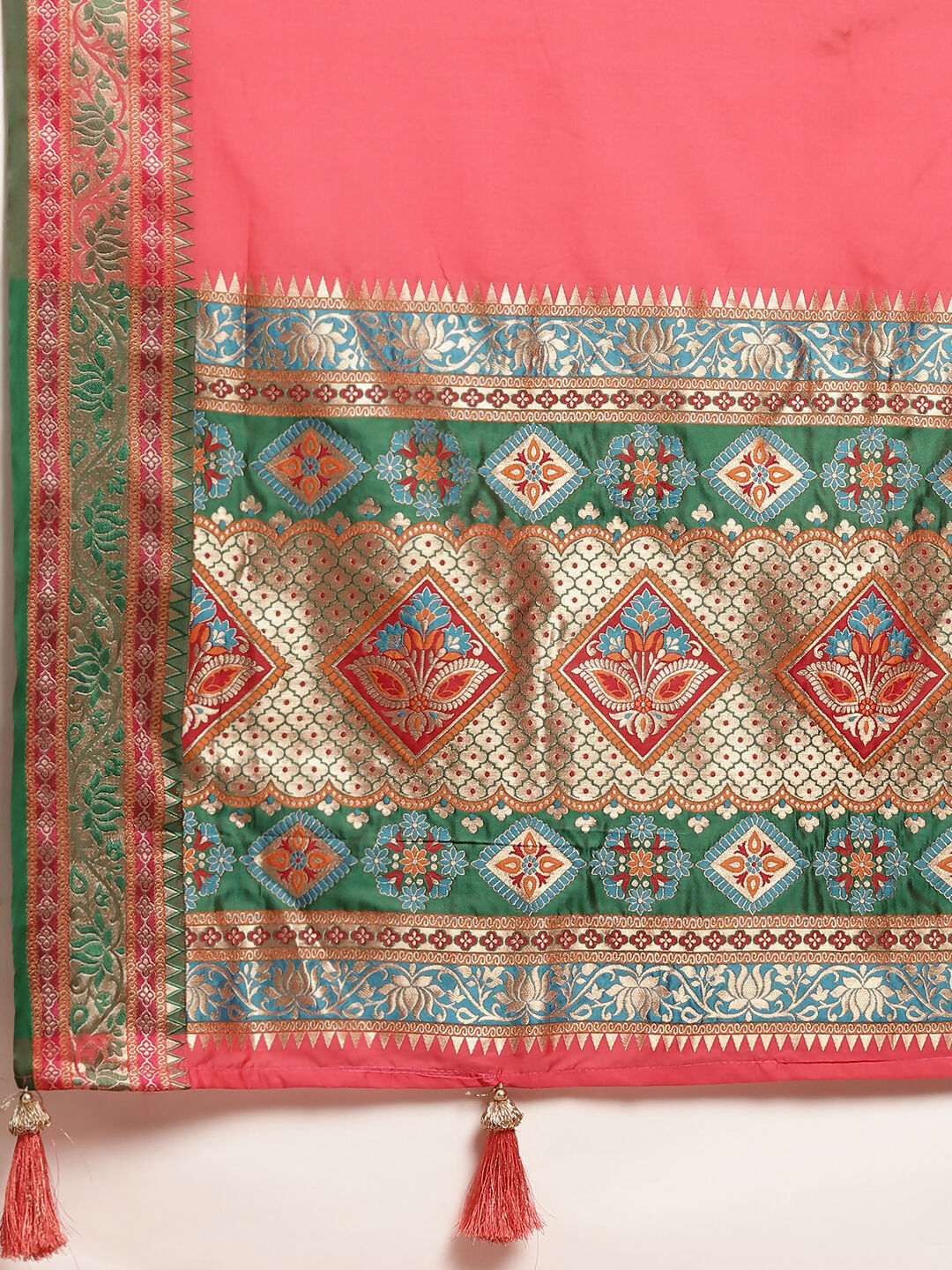 Shree Shyam Fashion Silk Blend Gajari Saree