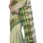 Exclusive Collection Off White 100% Pure Cotton Tant Saree - Swadesiicart