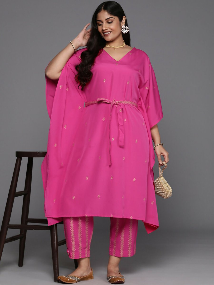 Ahalyaa Women's Traditional wear Kurta Set - Pink | Swadesiicart