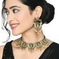 Mominos Fashion Johar Kamal Oxidised Gold-Polished Ganesha Design Necklace Choker Set | Swadesiicart