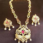 Multicolor AD peacock Bridal Necklace Set