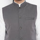 Even Apparels Grey Merino Men Woven Nehru Jacket BF708 | Swadesiicart