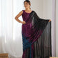Black Georgette Designer Sequence Embroidery Work Saree - Radhe