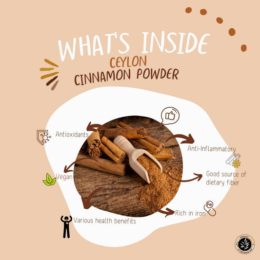Organic Ayurvedistan Ceylon Cinnamon Powder - Swadesiicart