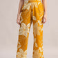 Aavyora Women's Mustard Yellow & White Floral Printed Cotton Co-Ord Set - Swadesiicart