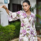 Vaasva Women's Cream Musline Viscose Digital Printed Cord Set - Swadesiicart