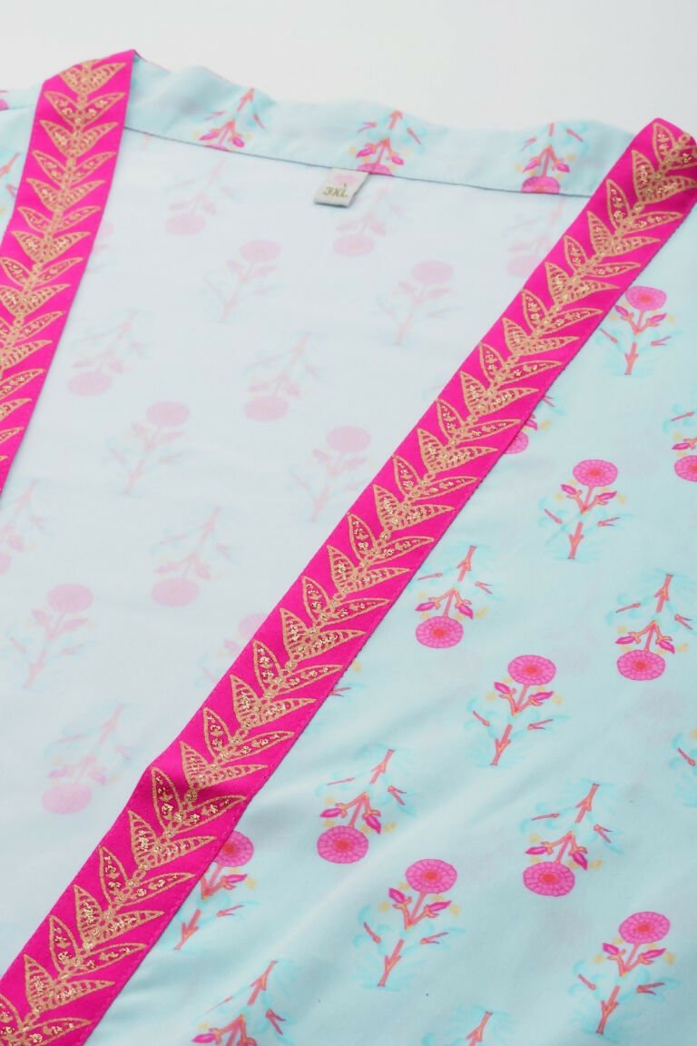 Ahalyaa Women's Traditional wear Co-ords - Blue - Swadesiicart