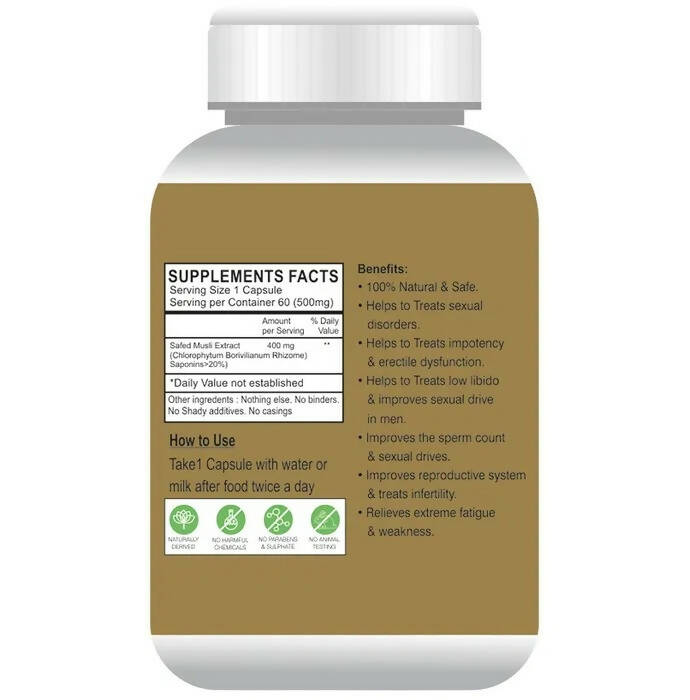 Globyherbs Safed Musli Capsules - Swadesiicart