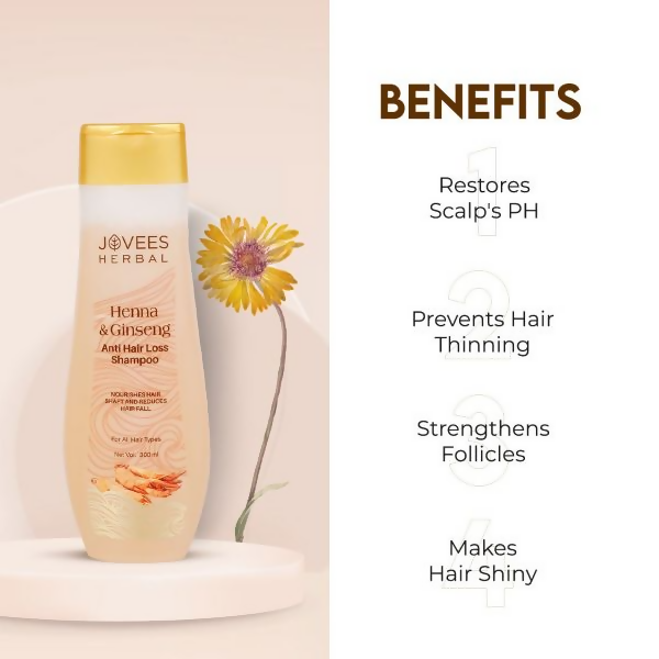 Jovees Henna & Ginseng Anti Hair Loss Shampoo - Swadesiicart