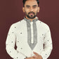 Anaita White Embroidered Silk Straight Kurta