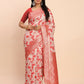 Shree Shyam Fashion Linen Cotton Red Saree