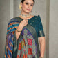 Blue Rangkat Tussar Silk Woven Design Saree with Unstitched Blouse - Mohmanthan Eshani | Swadesiicart