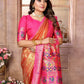 Aastha Fashion Gold Banarasi Tissue Silk Weaving Saree
