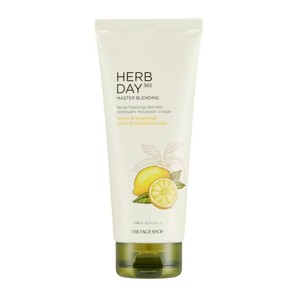 The Face Shop Herb Day 365 Master Blending Foaming Cleanser-Aloe & Green Tea - Korean Skincare | Swadesiicart