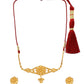 Ruby Raang Golden Traditional Choker with Studs | Swadesiicart