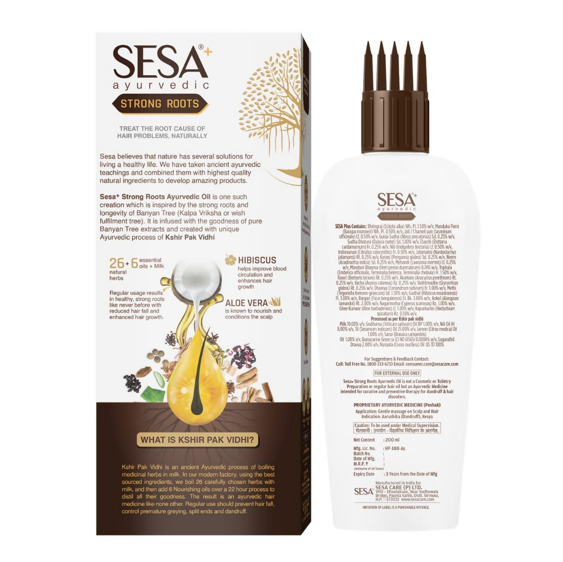 Sesa Ayurvedic Strong Roots Hair Oil - Swadesiicart