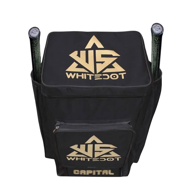 Whitedot Sports Capital Duffle Cricket Kitbag (Black) - Swadesiicart
