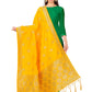 Mimosa Women's Gold Banarasi Art Silk Dupatta | Swadesiicart