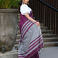 Beatitude Magenta Cotton Handloom Saree