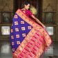 PR Fashion Violet Soft Banarasi Silk With Zari Weaving Meenakari Design Saree | Swadesiicart
