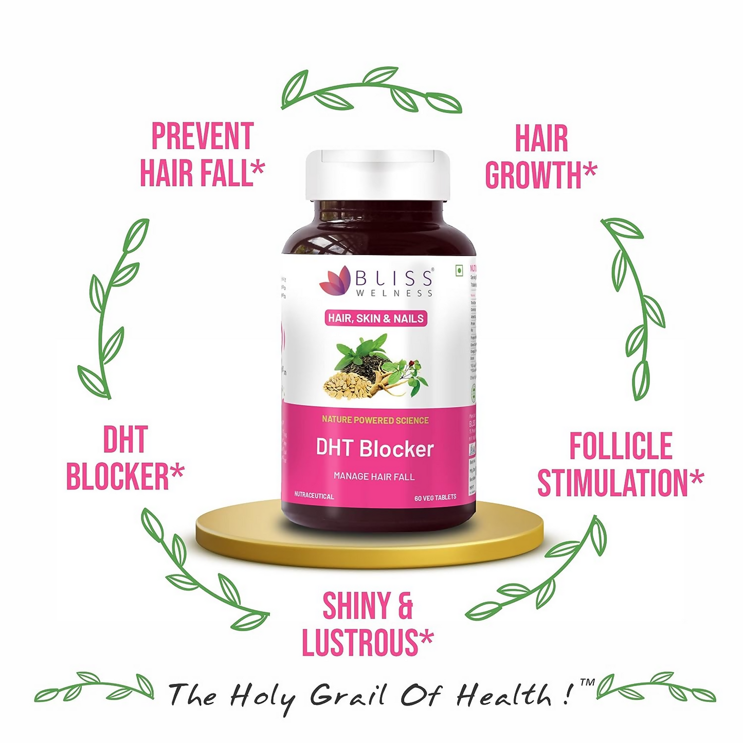 Bliss Welness DHT Blocker Tablets - Swadesiicart