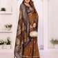 Aastha Fashion Brown South Soft Silk Zari Weaving Saree
