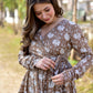 Jyoti Fashion Women's Coffee Cotton Silk Heavy Digital Printed Kurta Plazo Set | Swadesiicart