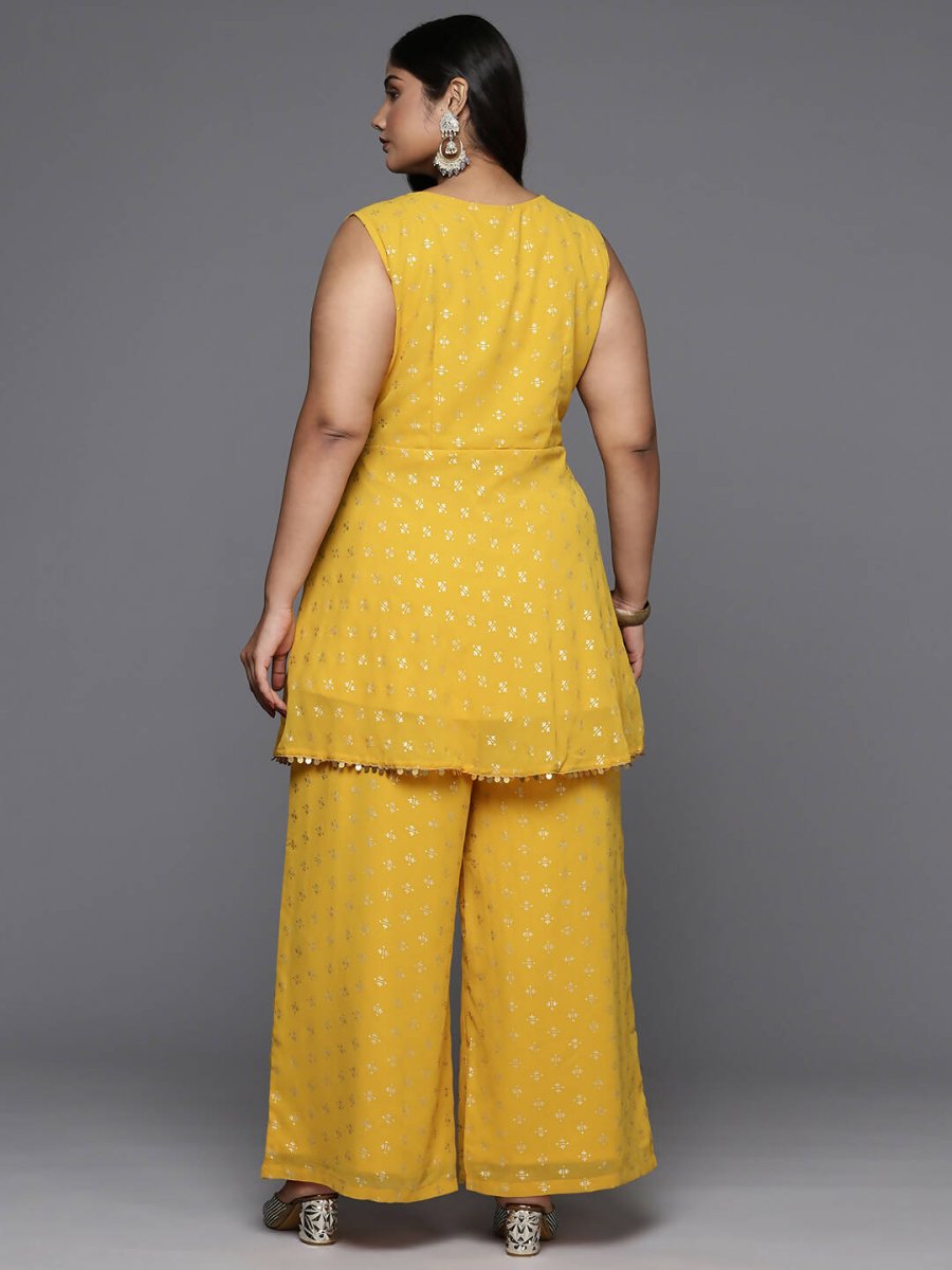 Ahalyaa Women's Traditional Wear Co-ords - Mustard - Swadesiicart