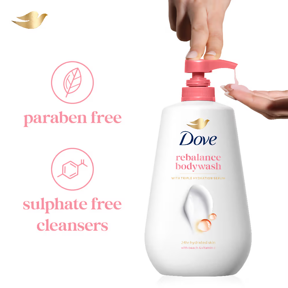 Dove Revitalizing Body Wash With Scented Peach And Vitamin C - Swadesiicart