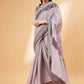 Mauve Silk Georgette Ribbon Embroidery Saree - Norita Hit Design - Swadesiicart
