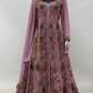 Lorenvalley Fashion Pink Viscose Silk Embroidery Work Gown Skirt Stitched | Swadesiicart