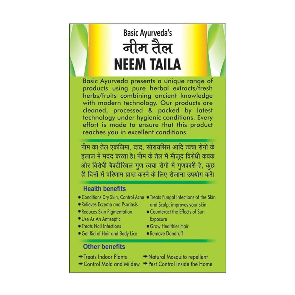 Basic Ayurveda Neem Taila Benefits