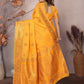 Joban Fashion Banarasi Orange Woven Soft Silk Saree | Swadesiicart