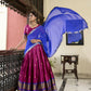 Lorenvalley Ranipink Cotton Silk Weaving Work With Paithani Concept Lehenga Choli | Swadesiicart