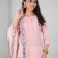 Ethnic Festive Wear Chanderi Viscose Light Peach Stitched Suit With Dupatta - Tanisha | Swadesiicart