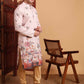 Peach Cotton Printed Chikankari Embroidery Work Kurta - Mahotsav | Swadesiicart