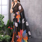 Partywear Designer Black Georgette Fancy Saree - Satrangi | Swadesiicart