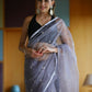 Vamsee Manbhari Purple Organza Saree - Swadesiicart