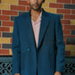 Teal Blue Smart-Casual Co-Ord Set by Hilo Design - Swadesiicart