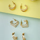 NVR Women Gold-Toned Circular Hoop Earrings | Swadesiicart