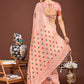 Shree Shyam Fashion Neerja Peach Linen Cotton Saree