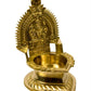 Spillbox Gold-Toned Brass Karumbu Kamachi Diya Pooja Essential | Swadesiicart