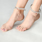 Mominos Fashion Kamal Johar Oxidised Silver Anklets With Muvvas | Swadesiicart