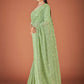 Vamsee Green Georgette Designer Saree - Swadesiicart