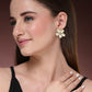 NVR Women's Gold-Polished Floral Shape Stud Earrings | Swadesiicart