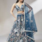 House of Panchhi Navy blue Net Sequinse Work Lehenga & Blouse with Dupatta | Swadesiicart