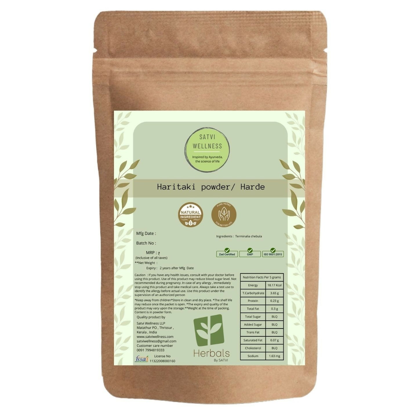 Satvi Wellness Haritaki Powder - Satvi Wellness