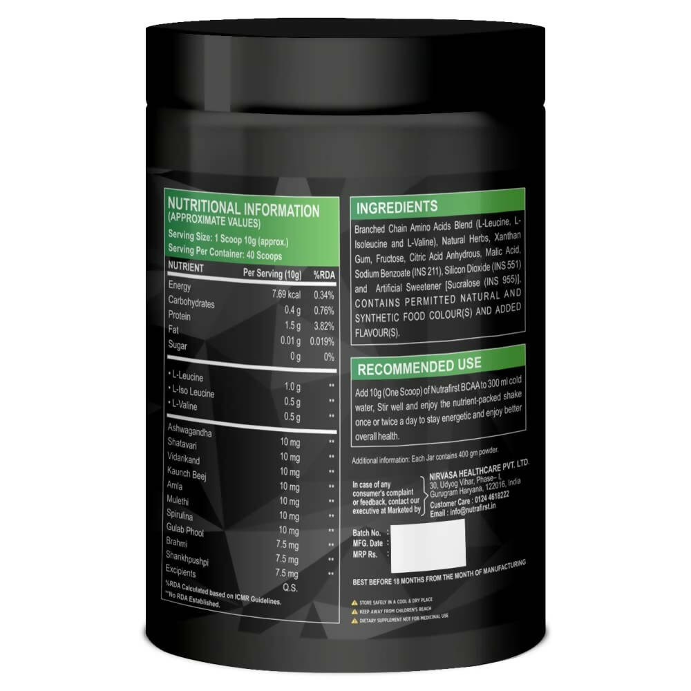 Nutrafirst Natural Bcaa Supplement For Men - Swadesiicart